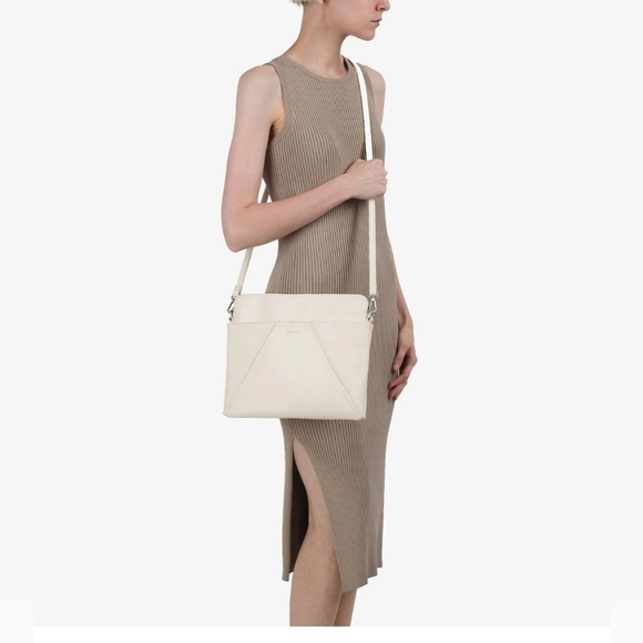 Matt & Nat/ WHILEM Black Vegan Leather Hobo Bag/ 2 Straps - Picture 2 of 16